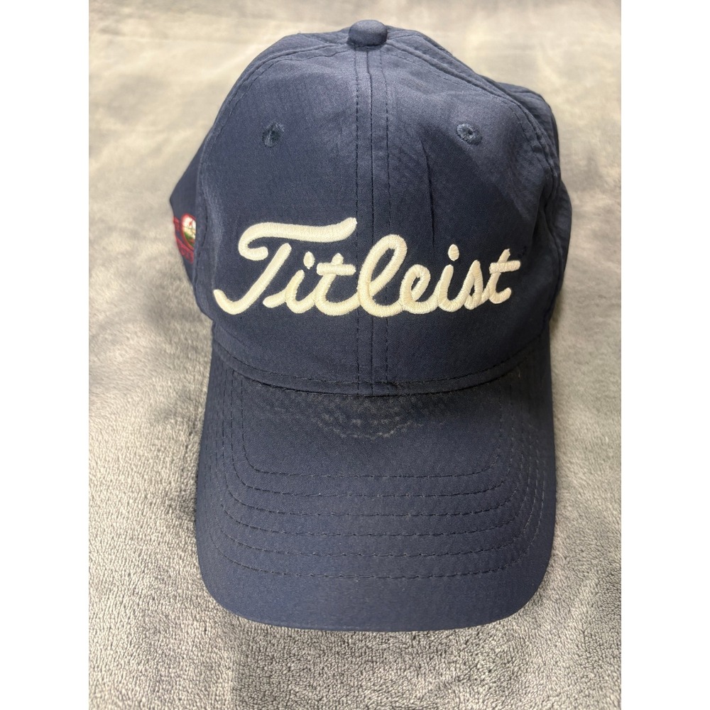 Titleist Men Golf Hat Navy Blue Adjustable The Quarry Performance Cap One Size